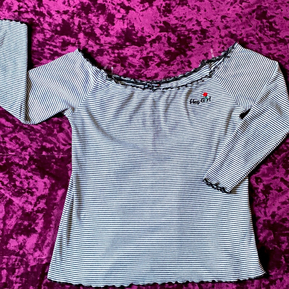 Charlotte Russe Hey Girl Off the Shoulder Top-2X